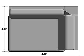 Kulmamoduuli Columbus - Vaaleanharmaa - Kulmamoduuli - Moduulisohva