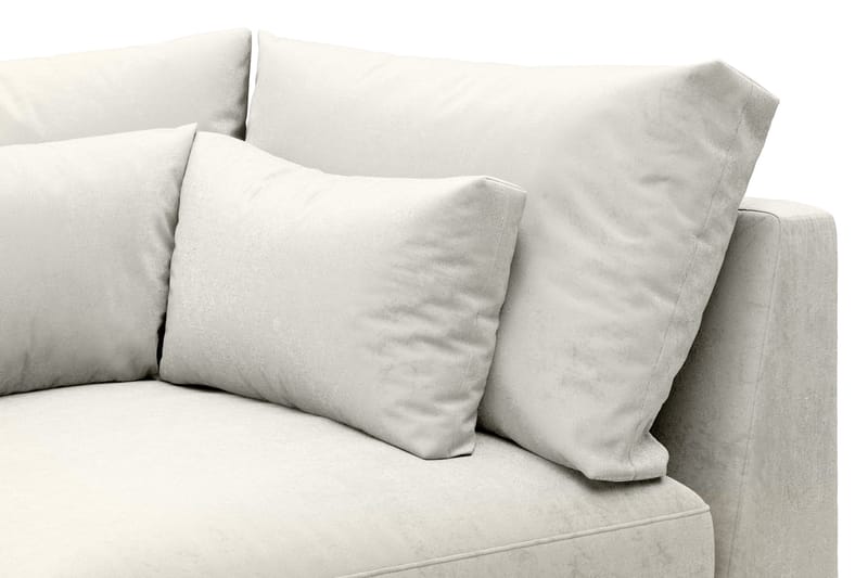 Kulmamoduuli Dubai Sametti extra syvä - Valkoinen - Huonekalut - Sohva - Moduulisohva - Kulmamoduuli