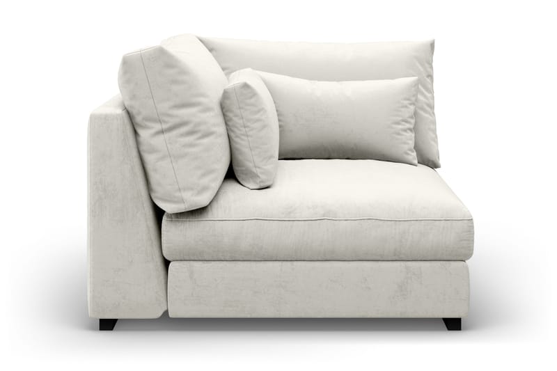 Kulmamoduuli Dubai Sametti extra syvä - Valkoinen - Huonekalut - Sohva - Moduulisohva - Kulmamoduuli