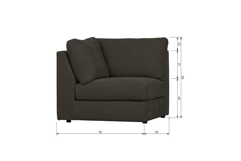 Kulmamoduuli Havelberg - Antrasiitti - Huonekalut - Sohva - Moduulisohva - Kulmamoduuli