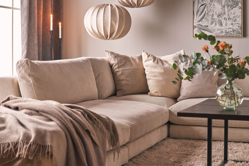 Kulmamoduuli Henri - Beige/Vakosametti - Huonekalut - Sohva - Moduulisohva - Kulmamoduuli