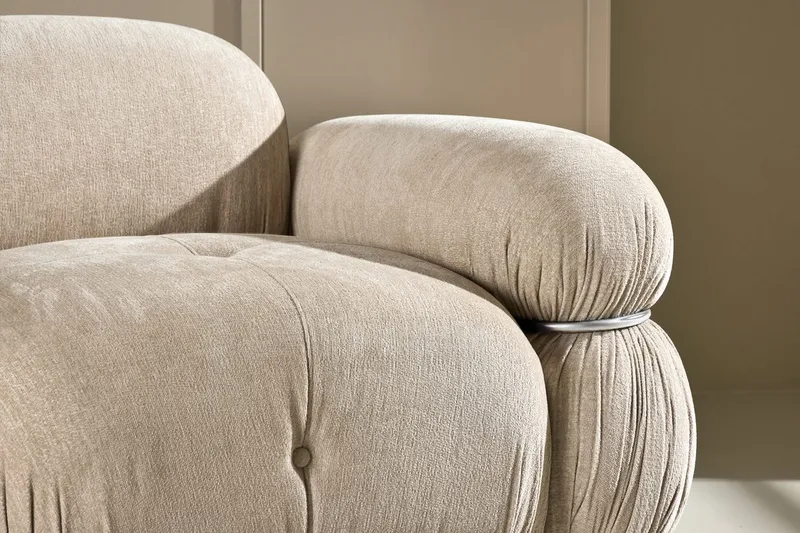Mika oikea moduuli 95 cm - Beige - Huonekalut - Sohva - Moduulisohva - Kulmamoduuli