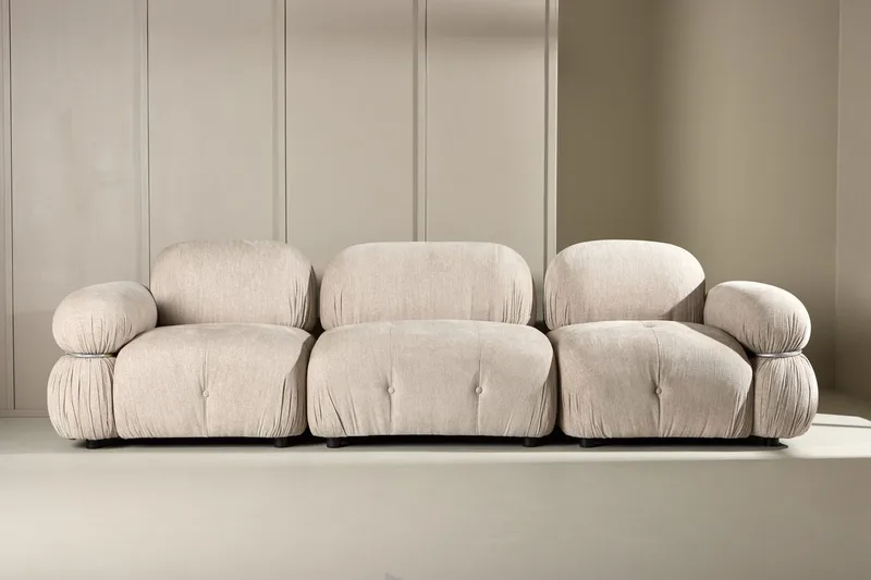 Mika oikea moduuli 95 cm - Beige - Huonekalut - Sohva - Moduulisohva - Kulmamoduuli