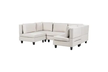Modulsoffa Beige, Black - Huonekalut - Sohva - Moduulisohva - Moduulisohvakokonaisuus