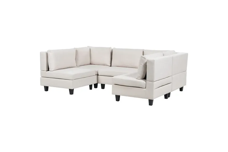 Modulsoffa Beige, Black - Huonekalut - Sohva - Moduulisohva - Moduulisohvakokonaisuus