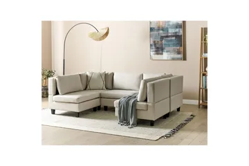 Modulsoffa Beige, Black - Huonekalut - Sohva - Moduulisohva - Moduulisohvakokonaisuus