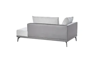 Modulsoffa Beliani Myken Beige/brun/svart, Högervänd Grey Right-faced - Harmaa - Huonekalut - Sohva - Moduulisohva