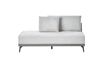Modulsoffa Beliani Myken Beige/brun/svart, Högervänd Grey Right-faced - Harmaa - Huonekalut - Sohva - Moduulisohva