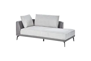 Modulsoffa Beliani Myken Beige/brun/svart, Högervänd Grey Right-faced - Harmaa - Huonekalut - Sohva - Moduulisohva