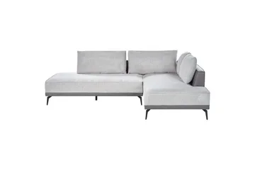 Modulsoffa Beliani Myken Beige/brun/svart, Högervänd Grey Right-faced - Harmaa - Huonekalut - Sohva - Moduulisohva