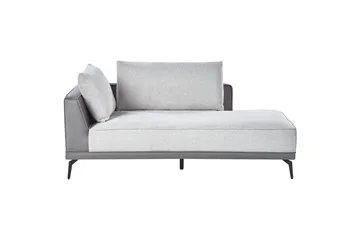 Modulsoffa Beliani Myken Beige/brun/svart, Högervänd Grey Right-faced - Harmaa - Huonekalut - Sohva - Moduulisohva