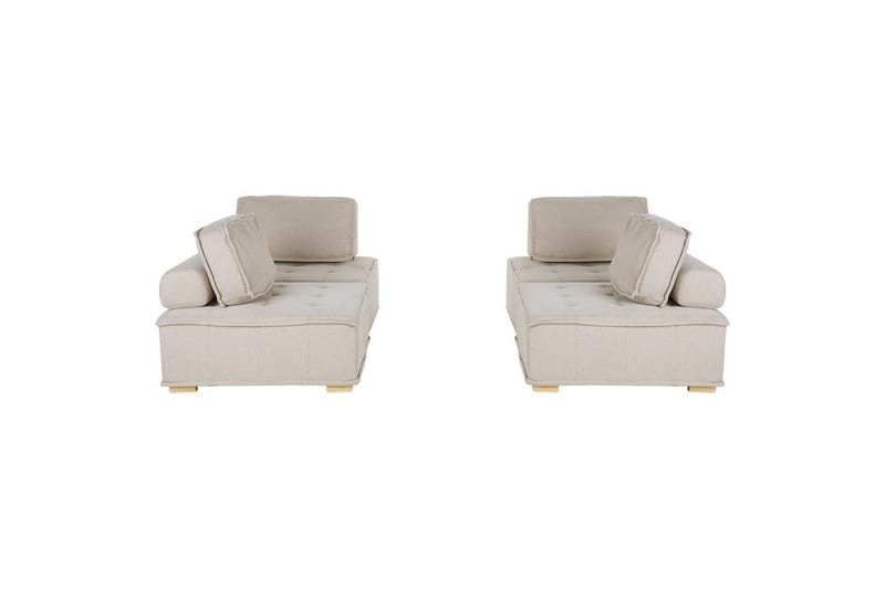 Modulsoffa Beliani Tibro Beige/ljust trä Beige||Light colored wood - Huonekalut - Sohva - Moduulisohva