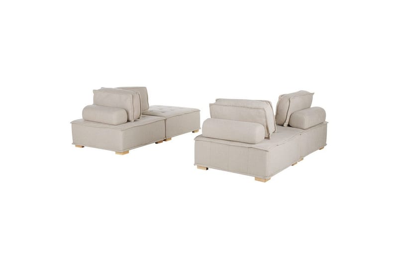 Modulsoffa Beliani Tibro Beige/ljust trä Beige||Light colored wood - Huonekalut - Sohva - Moduulisohva