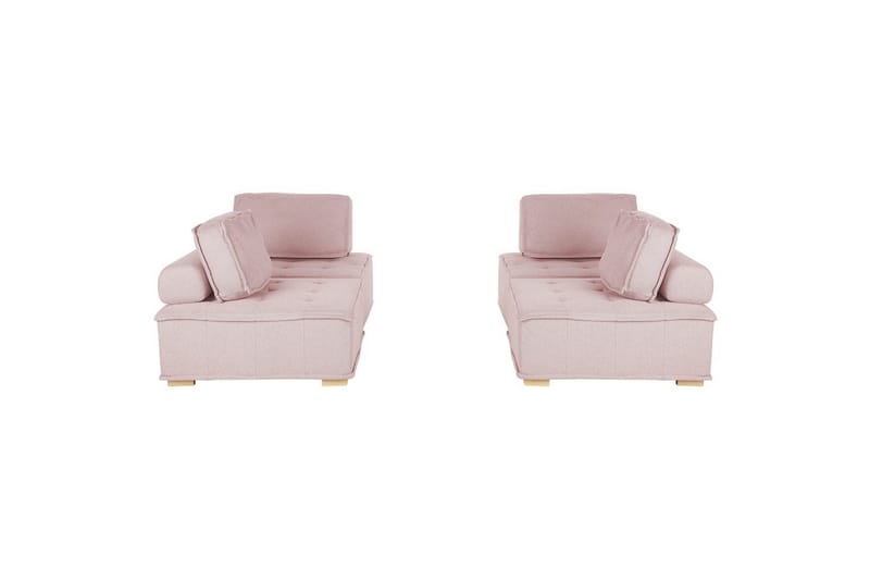 Modulsoffa Beliani Tibro Beige/ljust trä Rose||Light colored wood - Huonekalut - Sohva - Moduulisohva