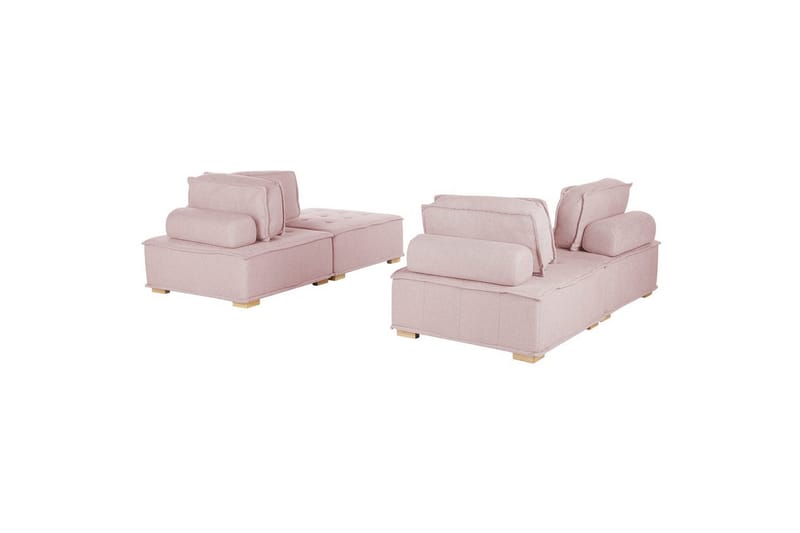 Modulsoffa Beliani Tibro Beige/ljust trä Rose||Light colored wood - Huonekalut - Sohva - Moduulisohva