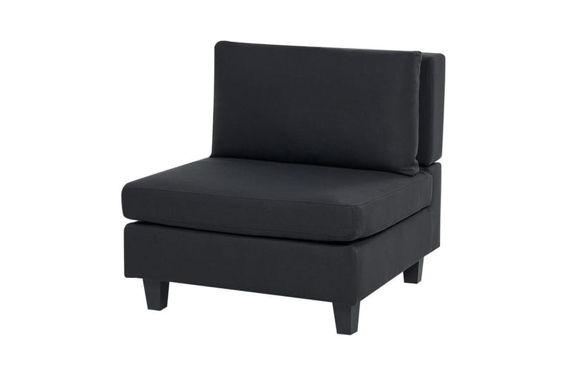Modulsoffa med fotpall Beliani Unstad Beige/svart, Symmetrisk Black - Huonekalut - Sohva - Moduulisohva - Moduulisohvakokonaisuus