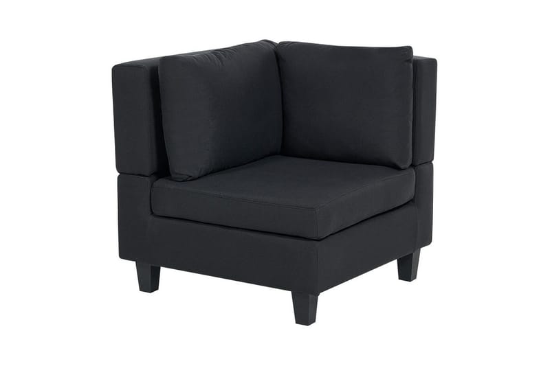 Modulsoffa med fotpall Beliani Unstad Beige/svart, Symmetrisk Black - Huonekalut - Sohva - Moduulisohva - Moduulisohvakokonaisuus