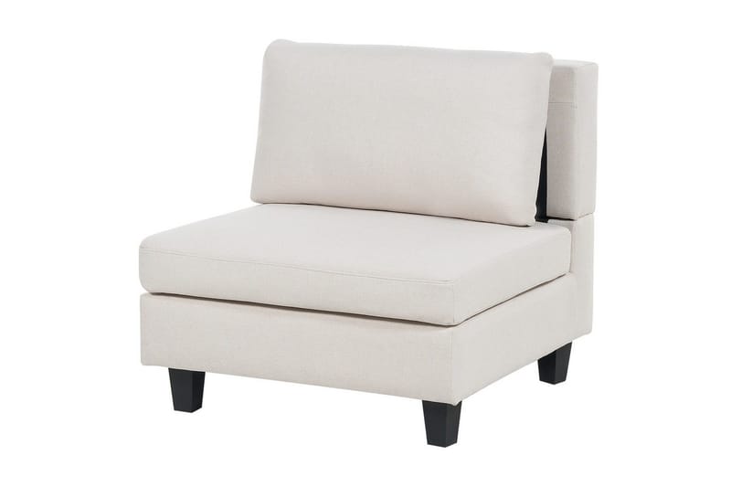 Modulsoffa med fotpall Beliani Unstad Beige/svart, Vänstervänd Beige, Black - Huonekalut - Sohva - Moduulisohva