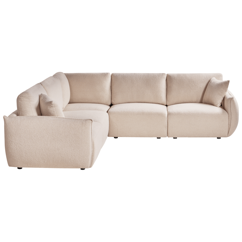 Moduulisohva 5-istuttava Mesnali, oikeakätinen - Beige - Huonekalut - Sohva - Moduulisohva