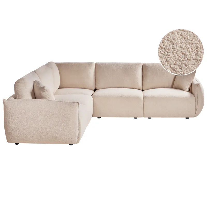 Moduulisohva 5-istuttava Mesnali, oikeakätinen, Beige