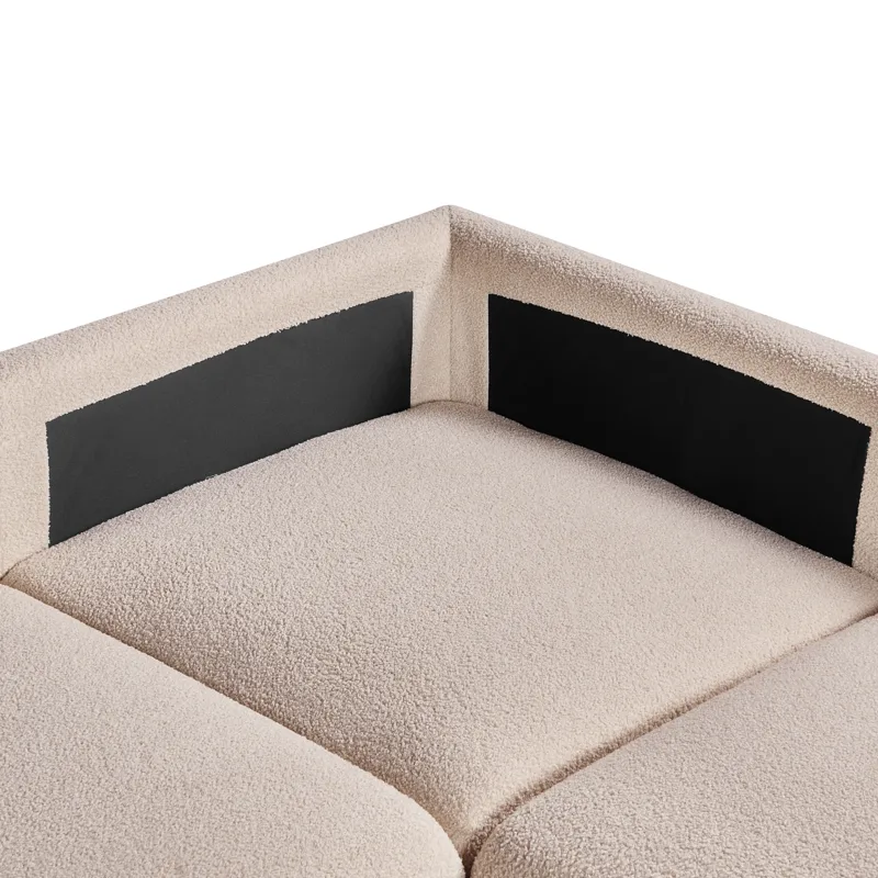 Moduulisohva 5-istuttava Mesnali, oikeakätinen - Beige - Huonekalut - Sohva - Moduulisohva