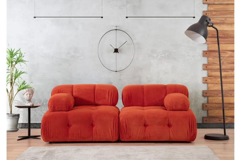 Moduulisohva Belgin 2:n ist - Punainen Manchester - Huonekalut - Sohva - Moduulisohva