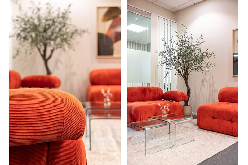 Moduulisohva Belgin 2:n ist - Punainen Manchester - Huonekalut - Sohva - Moduulisohva