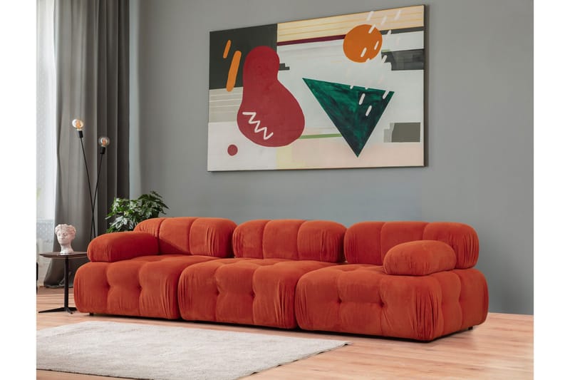 Moduulisohva Belgin 3:n ist - Punainen - Huonekalut - Sohva - Moduulisohva
