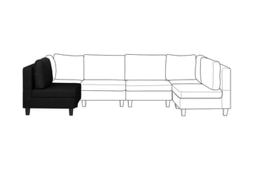 Moduulisohva Lindorollo - Musta - Huonekalut - Sohva - Moduulisohva