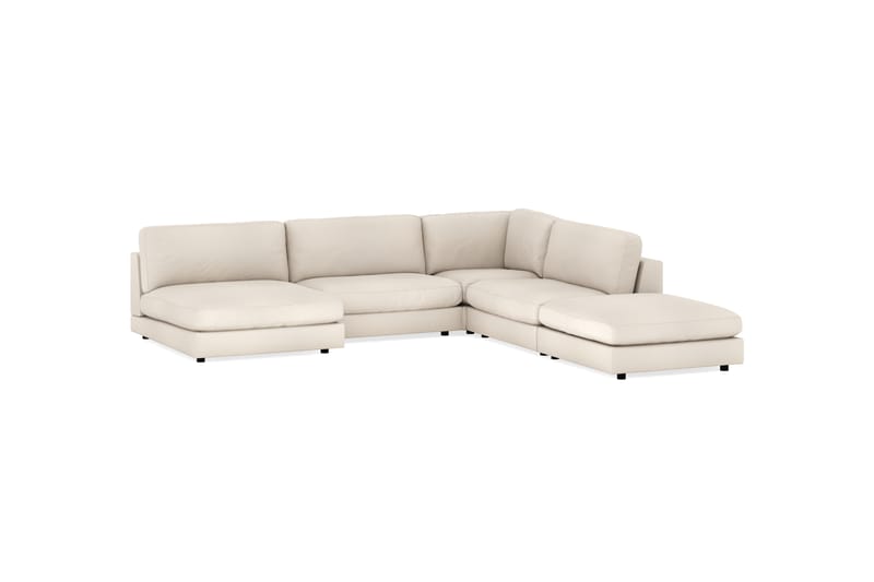 Arken 6-istuttava Käännettävä L-muotoinen Modulaarikulmasohva Divaanilla + Rahi Kankaalla - Beige - Huonekalut - Sohva - Moduulisohva