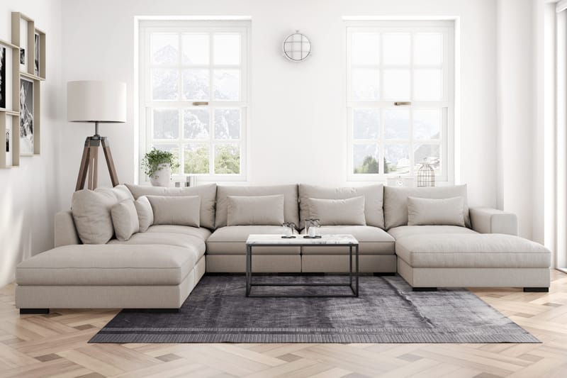 U-Moduulisohva Columbus divaanilla Oikea - Beige - Huonekalut - Sohva - Moduulisohva
