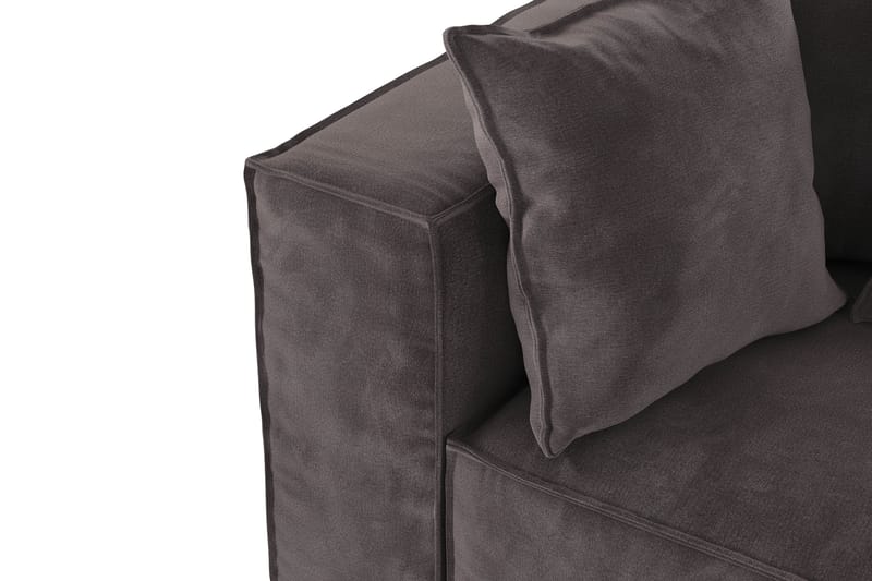 Cubo 1-istuttava Vasemmanpuoleinen Moduuli Sametti 108 cm leveä - Tummanharmaa - Huonekalut - Sohva - Moduulisohva - Muut moduulisohvan moduulit
