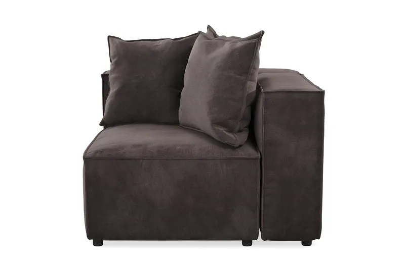 Cubo 1-istuttava Vasemmanpuoleinen Moduuli Sametti 108 cm leveä - Tummanharmaa - Huonekalut - Sohva - Moduulisohva - Muut moduulisohvan moduulit