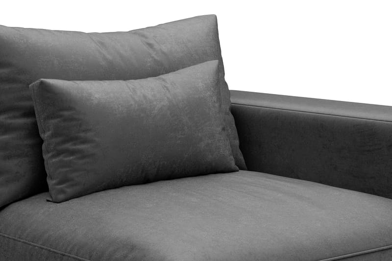 Dubai-käsinoja oikea, sametti - Tummanharmaa - Huonekalut - Sohva - Moduulisohva - Muut moduulisohvan moduulit