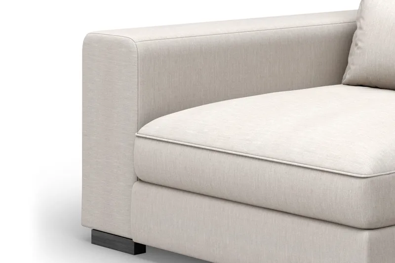Dubai Vasemmalle Päin Oleva Leveä Käsinojamoduuli Modulaarisohvaan 27 cm Kankaaa, Beige