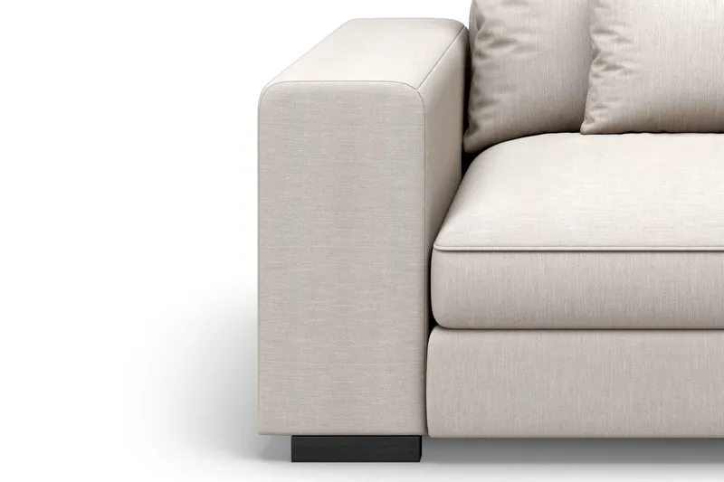 Dubai Vasemmalle Päin Oleva Leveä Käsinojamoduuli Modulaarisohvaan 27 cm Kankaaa - Beige - Huonekalut - Sohva - Moduulisohva - Muut moduulisohvan moduulit