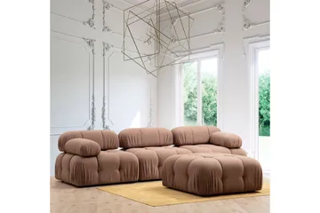 Jalkarahimoduuli Belgin 95 cm - Ruskea - Huonekalut - Sohva - Moduulisohva - Muut moduulisohvan moduulit