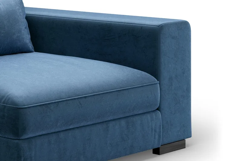 Käsinoja Oikea Dubai Sametti - Sininen - Huonekalut - Sohva - Moduulisohva - Muut moduulisohvan moduulit