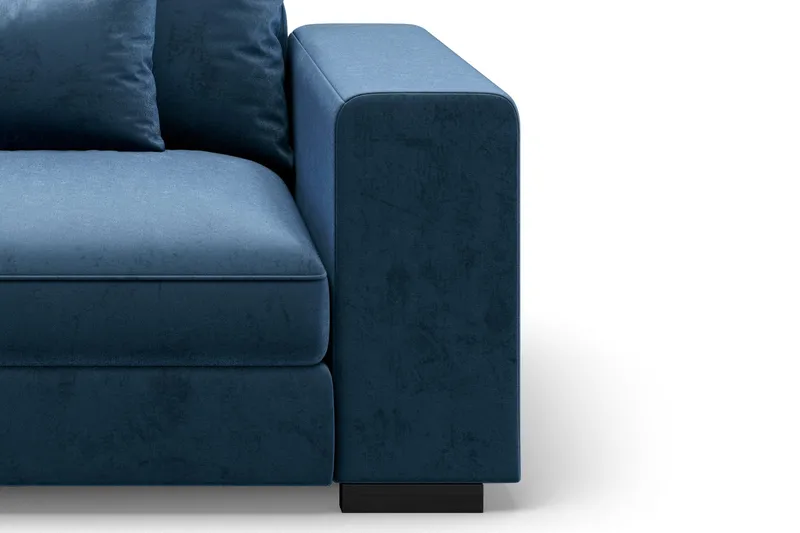 Käsinoja Oikea Dubai Sametti - Sininen - Huonekalut - Sohva - Moduulisohva - Muut moduulisohvan moduulit
