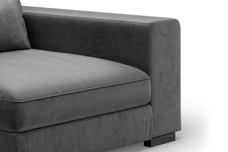 Käsinoja Oikea Dubai Sametti, Tummanharmaa