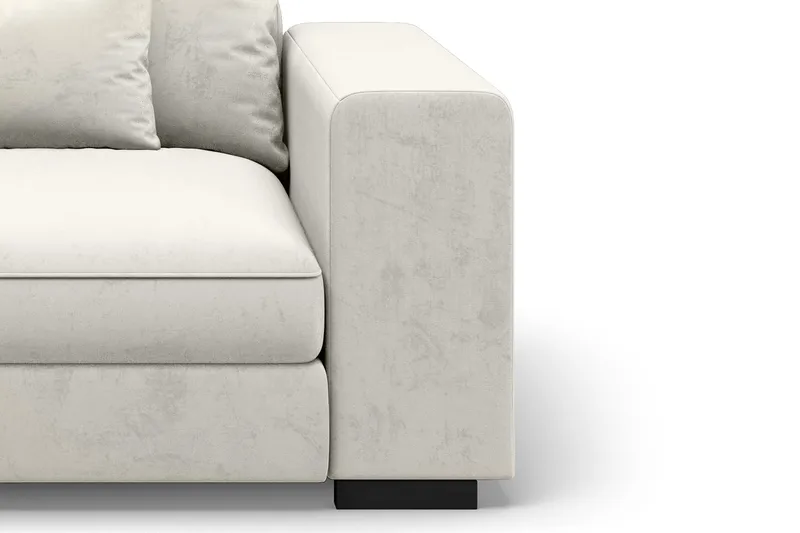 Käsinoja Oikea Dubai Sametti - Valkoinen - Huonekalut - Sohva - Moduulisohva - Muut moduulisohvan moduulit