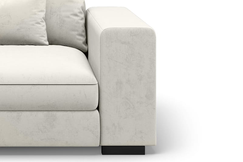 Käsinoja Oikea Dubai Sametti - Valkoinen - Huonekalut - Sohva - Moduulisohva - Muut moduulisohvan moduulit