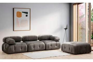 Oikeamoduuli Belgin 95 cm - Harmaa - Huonekalut - Sohva - Moduulisohva - Muut moduulisohvan moduulit