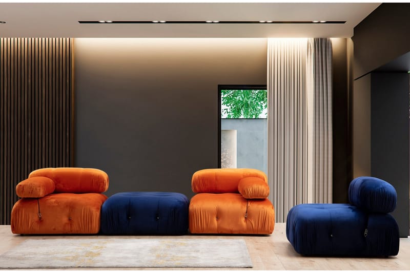 Oikeamoduuli Belgin 95 cm - Oranssi - Huonekalut - Sohva - Moduulisohva - Muut moduulisohvan moduulit