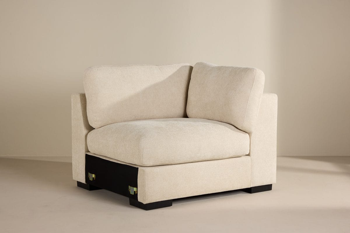 Oikeanpuoleinen moduuli Salerno kankaalla - Beige