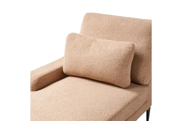 Schäslong Beliani Ewron Beige, svart, Högervänd Beige||Black Right-faced - Huonekalut - Sohva - Moduulisohva - Muut moduulisohvan moduulit