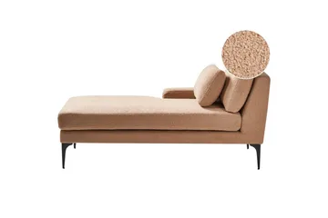 Schäslong Beliani Ewron Beige, svart, Högervänd Beige||Black Right-faced - Huonekalut - Sohva - Moduulisohva - Muut moduulisohvan moduulit