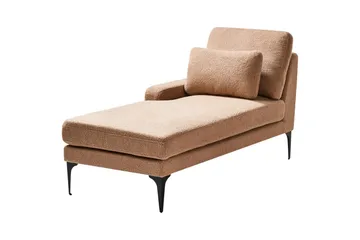 Schäslong Beliani Ewron Beige, svart, Högervänd Beige||Black Right-faced - Huonekalut - Sohva - Moduulisohva - Muut moduulisohvan moduulit