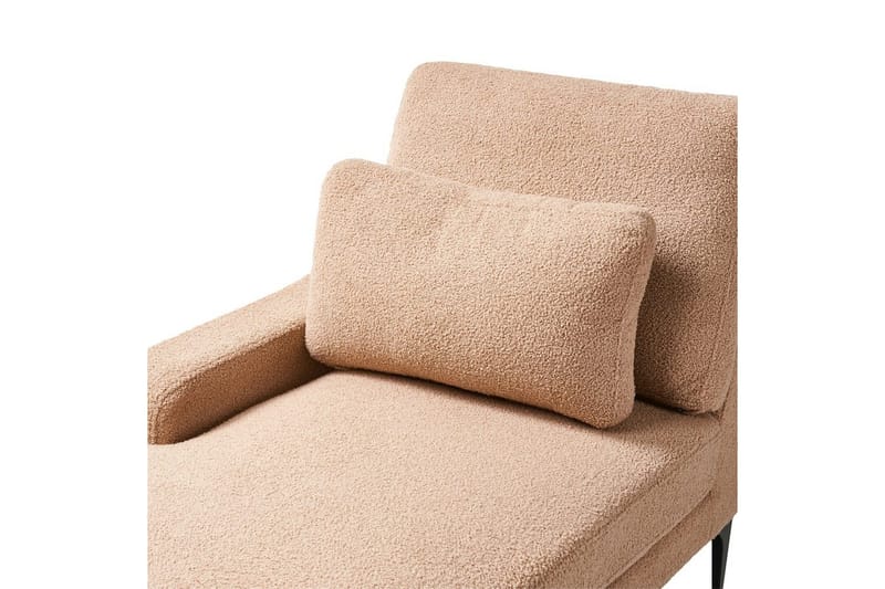Schäslong Beliani Ewron Beige, svart, Högervänd NO_BRAND Beige||Black Right-faced - Huonekalut - Sohva - Moduulisohva - Muut moduulisohvan moduulit
