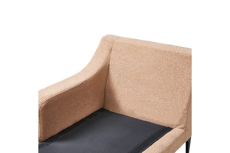 Schäslong Beliani Ewron Beige, svart, Högervänd NO_BRAND Beige||Black Right-faced - Huonekalut - Sohva - Moduulisohva - Muut moduulisohvan moduulit